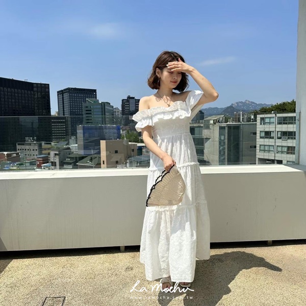露肩蕾絲層次洋裝(闆娘清單)